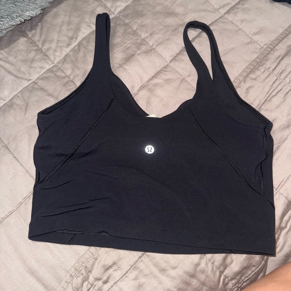 Lululemon Black cropped align tank